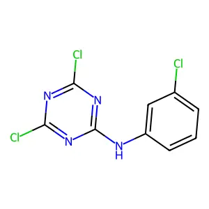 4,6-dichloro-N-(3-chlorophenyl)-1,3,5-triazin-2-amine structure