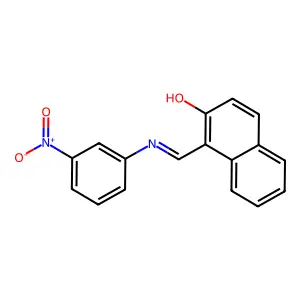 1-(((3-Nitrophenyl)imino)methyl)naphthalen-2-ol structure