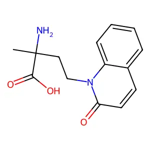 alpha-Amino-alpha-methyl-2-oxo-1(2H)-quinolinebutanoic acid structure