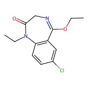 3H-1,4-Benzodiazepin-2(1H)-one, 7-chloro-5-ethoxy-1-ethyl- structure