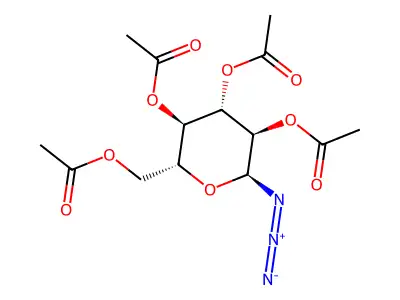 2,3,4,6-tetra-O-acetyl-alpha-D-glucopyranosyl azide structure