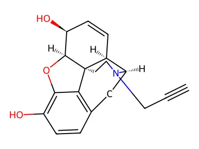 Morphinan-3,6-diol, 7,8-didehydro-4,5-epoxy-17-(2-propynyl)-, (5alpha,6alpha)- structure