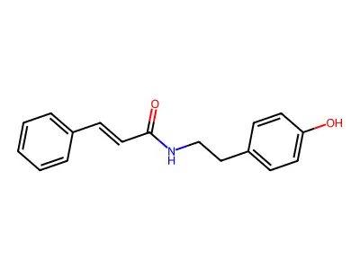N-(2-(4-Hydroxyphenyl)ethyl)-3-phenylprop-2-enamide structure