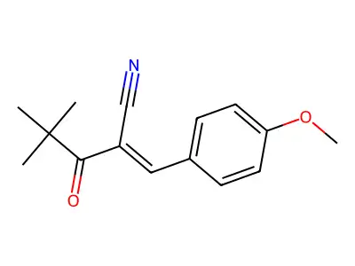 2-(2,2-Dimethylpropanoyl)-3-(4-methoxyphenyl)prop-2-enenitrile structure
