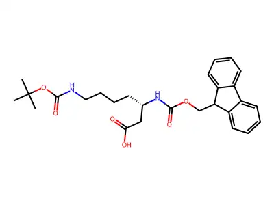 Fmoc-L-beta-homolysine(Boc) structure