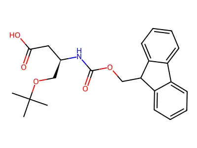 (R)-3-((((9H-Fluoren-9-yl)methoxy)carbonyl)amino)-4-(tert-butoxy)butanoic acid structure