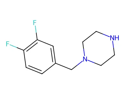 1-(3,4-Difluorobenzyl)piperazine structure