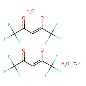 calcium (Z)-1,1,1,5,5,5-hexafluoro-4-oxopent-2-en-2-olate dihydrate structure