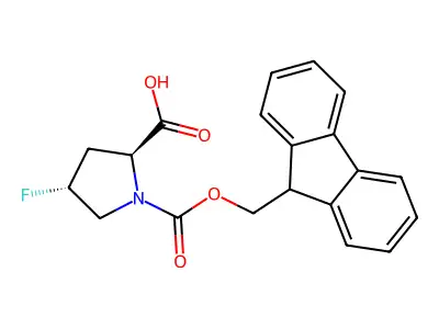 Fmoc-cis-4-fluoro-Pro-OH structure
