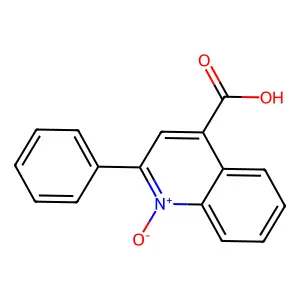 4-Quinolinecarboxylic acid, 2-phenyl-, 1-oxide structure