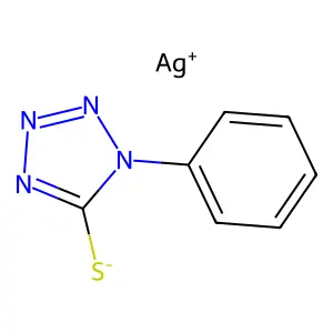5H-Tetrazole-5-thione, 1,2-dihydro-1-phenyl-, silver(1+) salt (1:1) structure