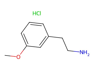 Benzeneethanamine, 3-methoxy-, hydrochloride (1:1) structure