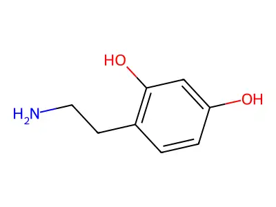 2,4-Dihydroxyphenylethylamine structure