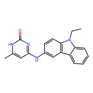 2(1H)-Pyrimidinone, 4-[(9-ethyl-9H-carbazol-3-yl)amino]-6-methyl- structure
