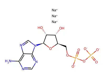 adenosine 5'-(trihydrogen diphosphate), monosodium salt structure