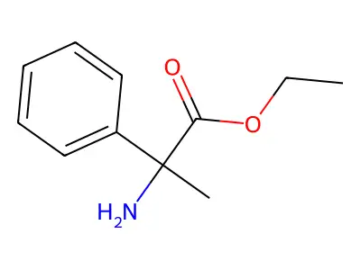 Ethyl 2-amino-2-phenylpropanoate structure