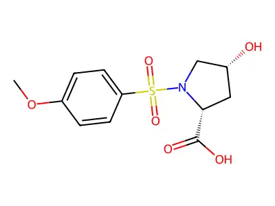 1-[(4-Methoxyphenyl)sulfonyl]-cis-4-hydroxy-D-proline structure