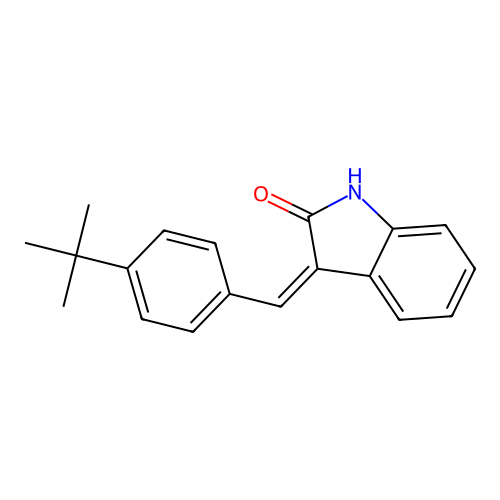3-[(4-tert-butylphenyl)methylidene]-1H-indol-2-one structure