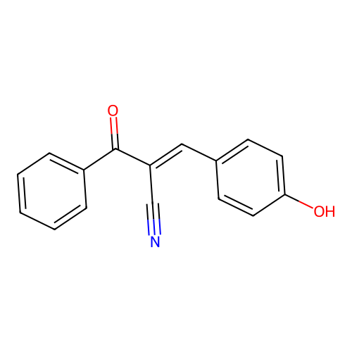 2-Benzoyl-3-(4-hydroxyphenyl)prop-2-enenitrile structure