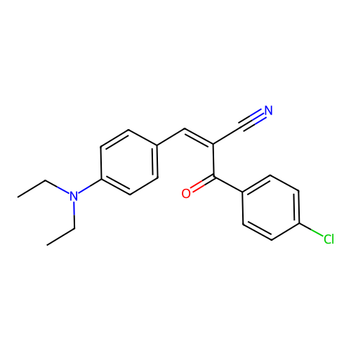 alpha-(p-Chlorobenzoyl)-4-diethylaminocinnamonitrile structure