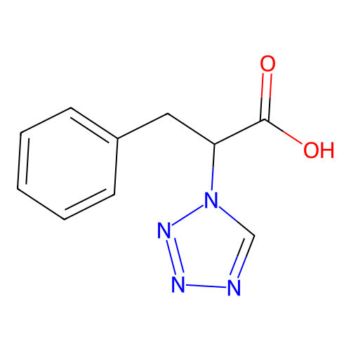 3-phenyl-2-(1H-1,2,3,4-tetrazol-1-yl)propanoic acid structure
