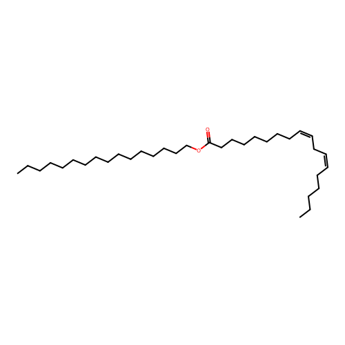 Hexadecyl (9Z,12Z)-octadeca-9,12-dienoate structure