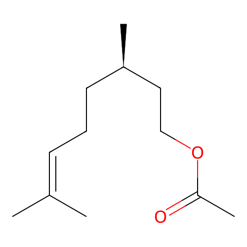 6-Octen-1-ol, 3,7-dimethyl-, 1-acetate, (3R)- structure