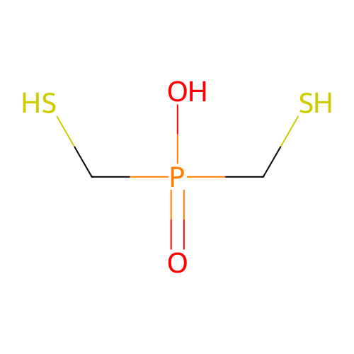 Bis(sulfanylmethyl)phosphinic acid structure