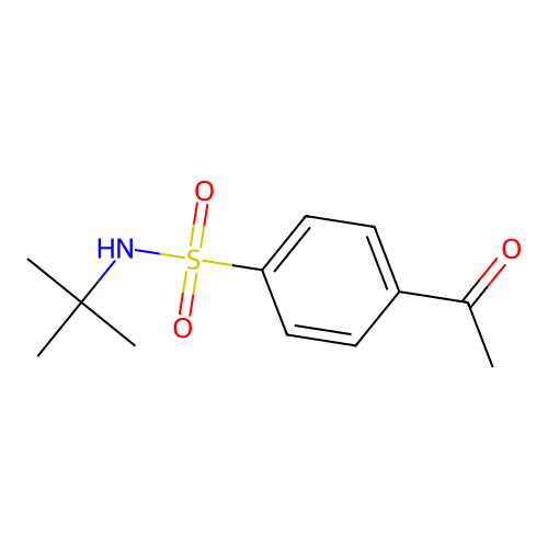 4-acetyl-N-tert-butylbenzene-1-sulfonamide structure