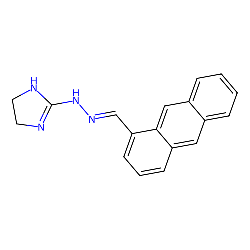 1-Anthracenecarboxaldehyde, (4,5-dihydro-1H-imidazol-2-yl)hydrazone structure
