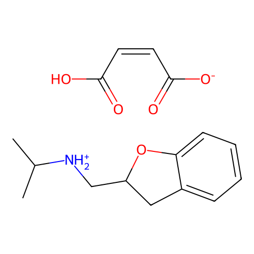 2-Benzofuranmethylamine, 2,3-dihydro-N-isopropyl-, maleate (1:1) structure