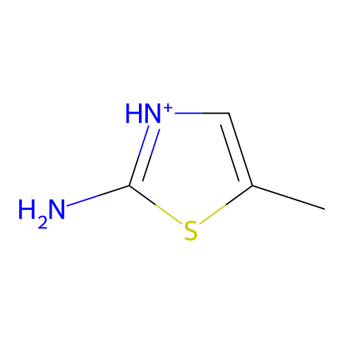 2-Amino-5-methyl-1,3-thiazol-3-ium structure