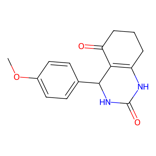 4-(4-methoxyphenyl)-4,6,7,8-tetrahydro-2,5(1H,3H)-quinazolinedione structure