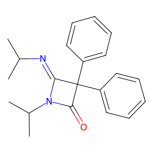3,3-Diphenyl-1-propan-2-yl-4-propan-2-yliminoazetidin-2-one structure