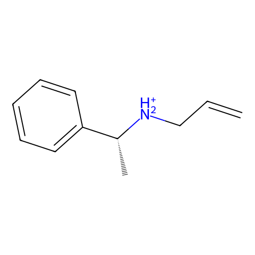 [(1R)-1-Phenylethyl]-prop-2-enylazanium structure