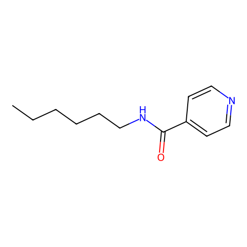 N-hexylpyridine-4-carboxamide structure