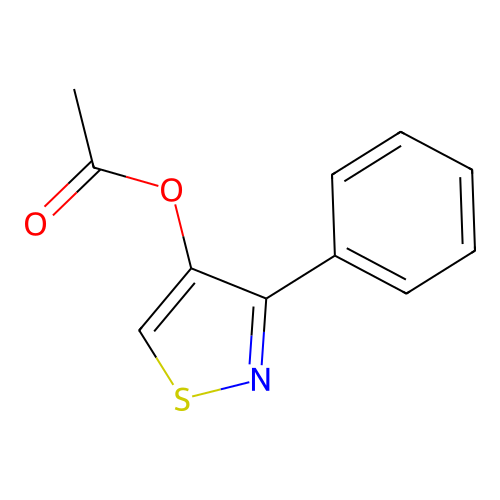 4-Isothiazolol, 3-phenyl-, acetate (ester) structure
