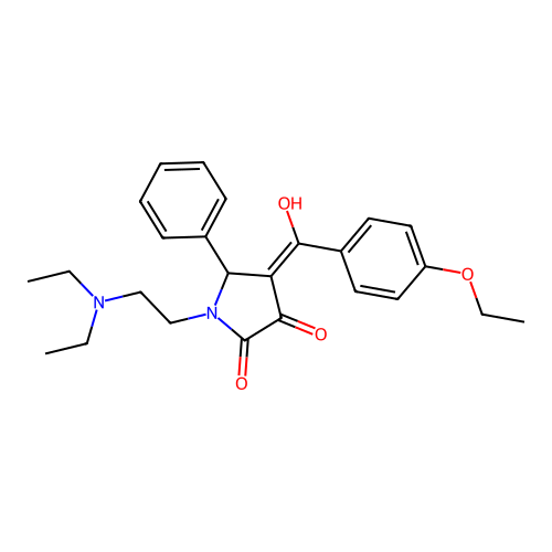 1-(2-(diethylamino)ethyl)-4-(4-ethoxybenzoyl)-3-hydroxy-5-phenyl-1H-pyrrol-2(5H)-one structure