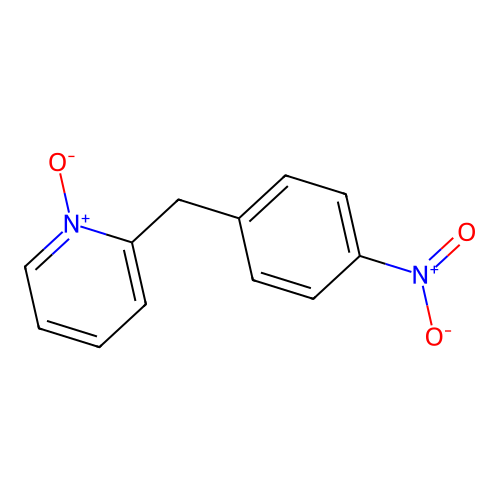 2-[(4-Nitrophenyl)methyl]-1-oxidopyridin-1-ium structure