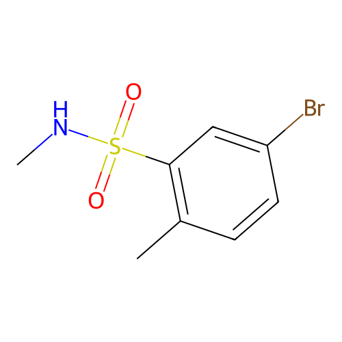 5-bromo-N,2-dimethylbenzene-1-sulfonamide structure