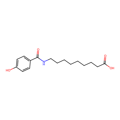 Nonanoic acid, 9-[(4-hydroxybenzoyl)amino]- structure