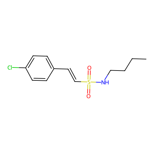 N-butyl-2-(4-chlorophenyl)ethene-1-sulfonamide structure