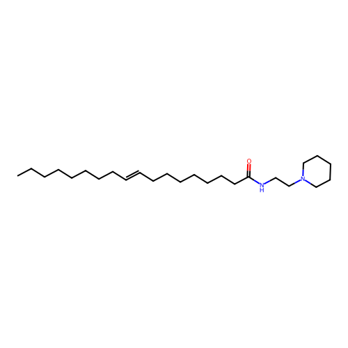 (E)-N-(2-piperidin-1-ylethyl)octadec-9-enamide structure