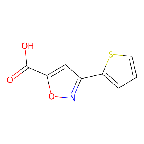 3-(Thiophen-2-yl)-1,2-oxazole-5-carboxylic acid structure