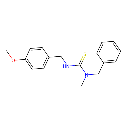 1-Benzyl-3-[(4-methoxyphenyl)methyl]-1-methylthiourea structure