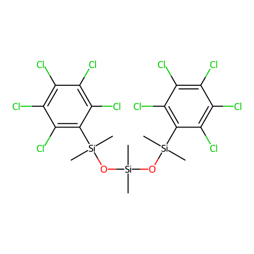 1,5-Bis(pentachlorophenyl)-1,1,3,3,5,5-hexamethyltrisiloxane structure