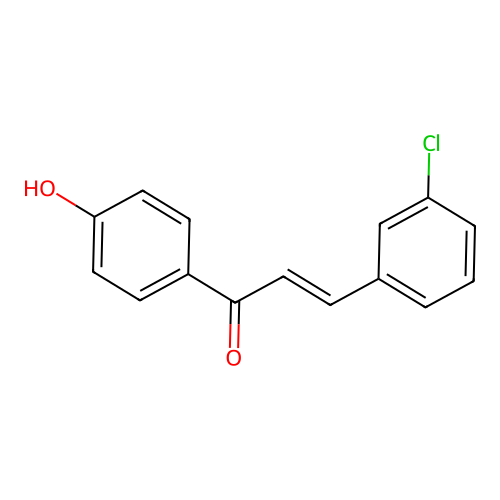 3-(3-Chlorophenyl)-1-(4-hydroxyphenyl)prop-2-en-1-one structure