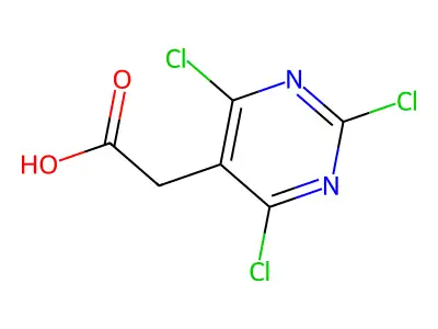 2-(2,4,6-trichloropyrimidin-5-yl)acetic Acid structure