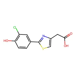 2-(3-Chloro-4-hydroxyphenyl)-4-thiazoleacetic acid structure
