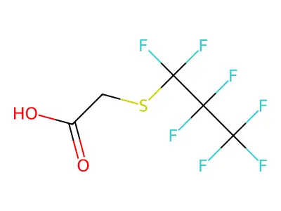 2-[(Heptafluoropropyl)sulfanyl]acetic acid structure
